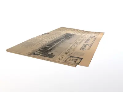 1930 Newspaper Free low-poly 3D model