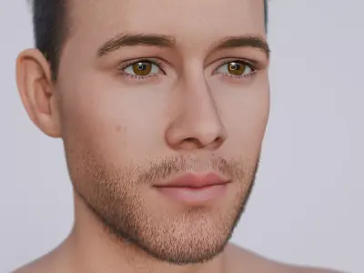 Nick Jonas - American Singer - Classic Side Part Hair Low-poly 3D model