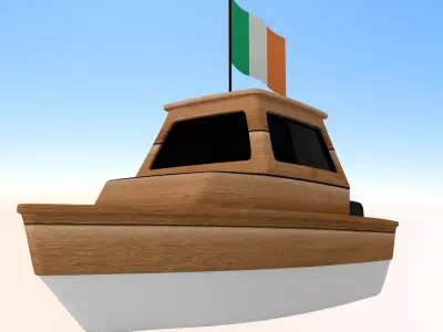 Ireland Fishing Boat 3D model
