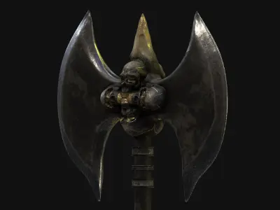 Stylized Weapon Axe  Low-poly 3D model