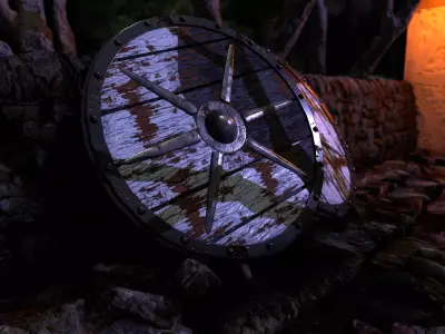 Viking Shield Model Low-poly 3D model