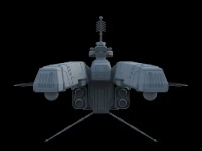 Sci Fi Spaceship - Patrol Cruiser 3D model
