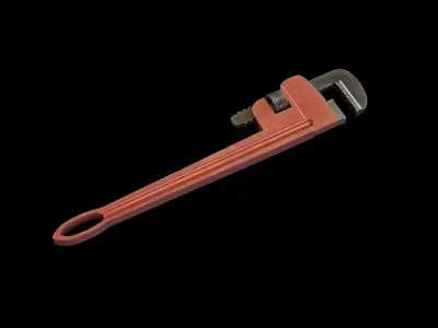Pipe Wrench Low-poly 3D model order