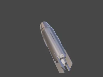 Rocket Game asset Low-poly 3D model