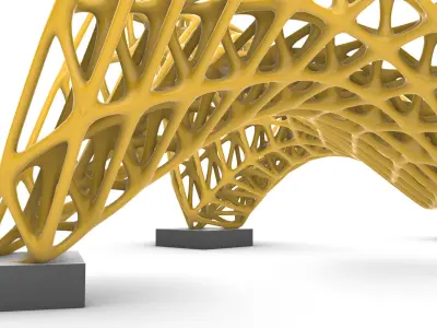 Landscape Sci-Fi Space Truss Structure 01 3D model