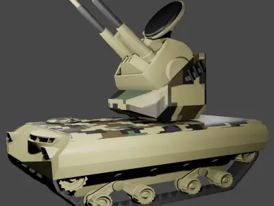 anti-aircraft  tank  antidrones  air defense missile defense 3D model