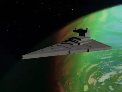 Low-Poly Star Destroyer 3D print model