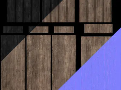 Prop WoodenPallet Low-poly 3D model