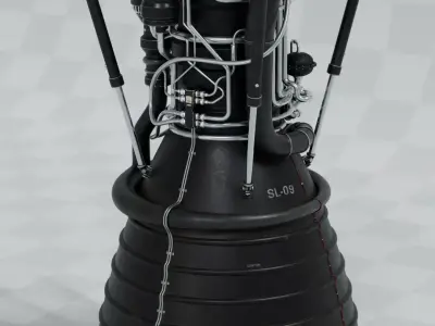Rocket Engine 3D model purchase