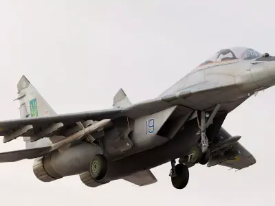 Ukraine Fighter Jet Mikoyan MiG-29UB Fulcrum B or C Tandem 3D model