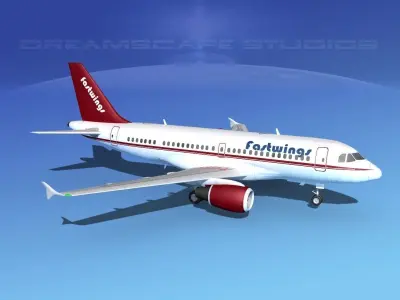 Airbus A319 Fastwings 3D model