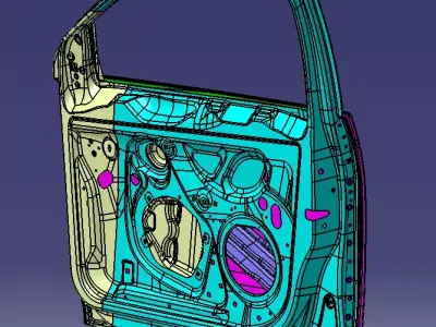 Car Door Sheet Metal Free 3D model