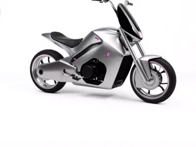 Futuristic Silver Motorcycle model pack Low-poly 3D model purchase