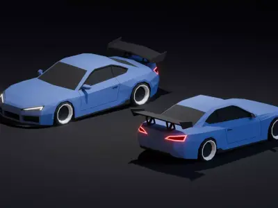 Drift Car Low-poly 3D model