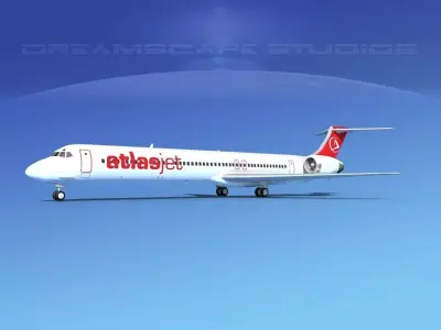 McDonnell Douglas MD83 Atlasjet 3D model