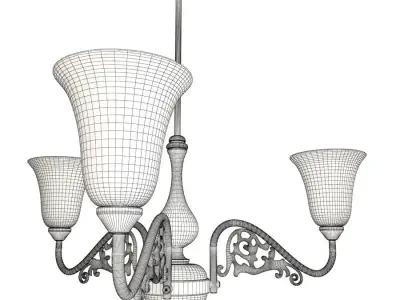 Antique Brass Pendant Light 3D model