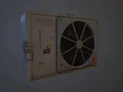 Dirty Air Conditioner  Low-poly 3D model
