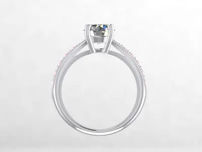 Jewelry Solitaire with Milligrains SI 3D print model