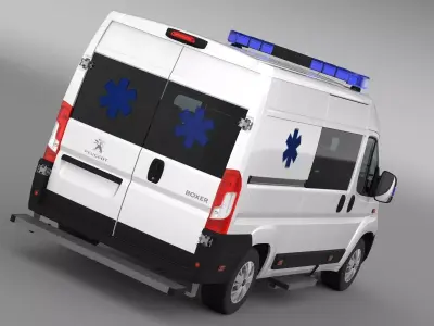 Peugeot Boxer Van Ambulance 2017 3D model