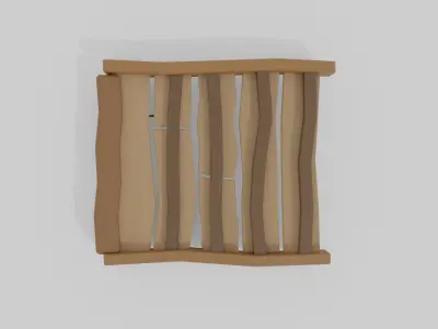 WOODEN - RAFT Free low-poly 3D model