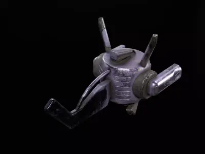 Robotic space fly bee vol2 Low-poly 3D model