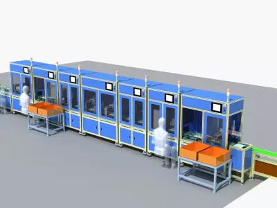 Industrial Equipment 28-Motor Automatic Assembly Production  3D model
