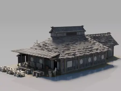 Traditional Japanese House 16 3D model
