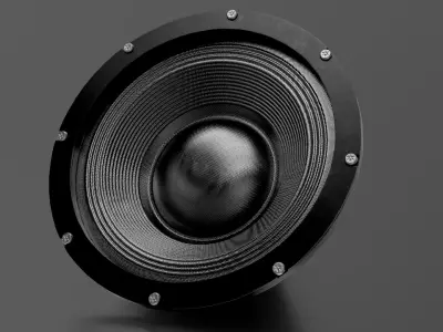 powerful speaker Low-poly 3D model