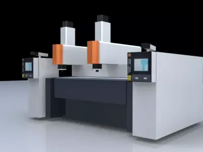 NC machining 3D model