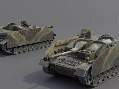 Sturmgeschutz IV StuG IV Assault Gun Low-poly 3D model