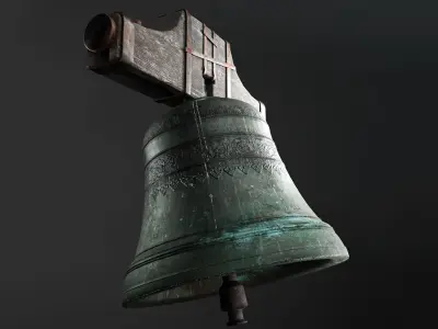 Old Church Bell Low-poly 3D model