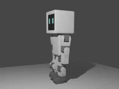 Small Robot PBR Free low-poly 3D model