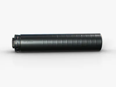 Primal 458 caliber suppressor Low-poly 3D model