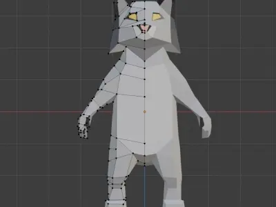 Low Poly Lynx wolf Low-poly 3D model