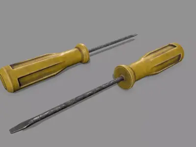 screwdriver Low-poly 3D model 23