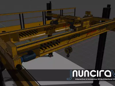 Bridge Crane Low-poly 3D model