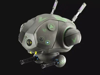 Sci-fi Military Drone 3D model