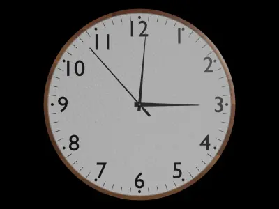 -FREE- Wall Clock  Free low-poly 3D model