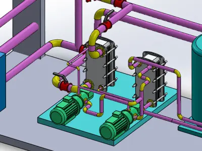 Boiler room 3D model purchase