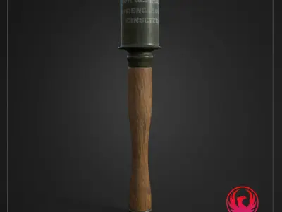 Grenade-M24 german grenade Low-poly 3D model
