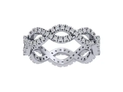 Infinity Wedding Band 3D print model buy