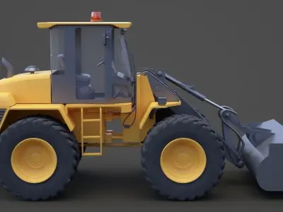 Industrial Vehicle - bulldozer 01 3D model