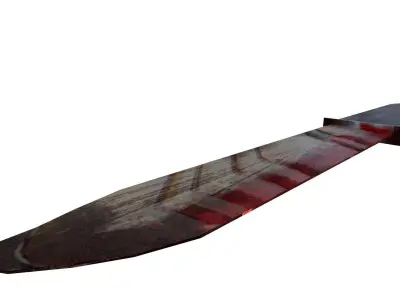 Bloodbound Blade Dark Knife with Leather Grip 3D Model Low-poly 3D model