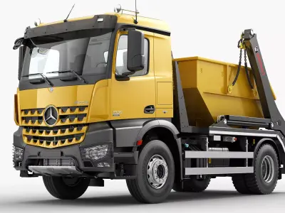 Mercedes Arocs with swap body 3D model
