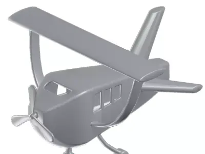 Games Aircraft Toy Low-poly 3D model