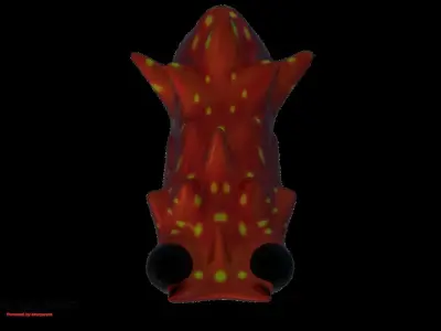 red metal frog Free 3D model