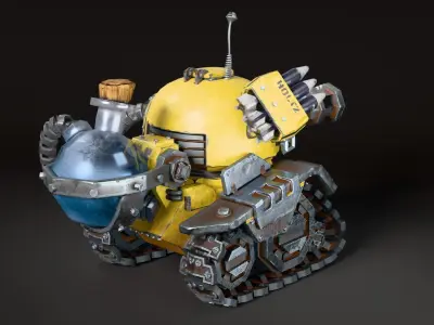 Stylized Tank 2 Low-poly 3D model