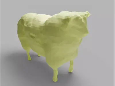 Geometric Sheep Low-poly 3D model