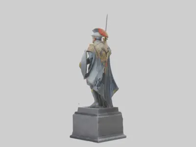 Brave General Statue model 3D model