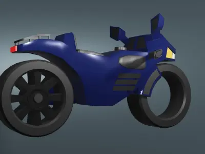 Motocycle Lowpoly Version 2 Blender 3D model